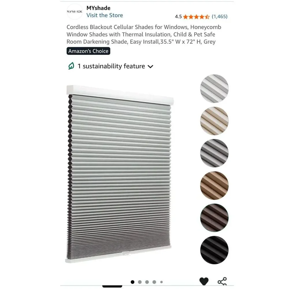 Cordless Blackout Cellular Shades for Windows
